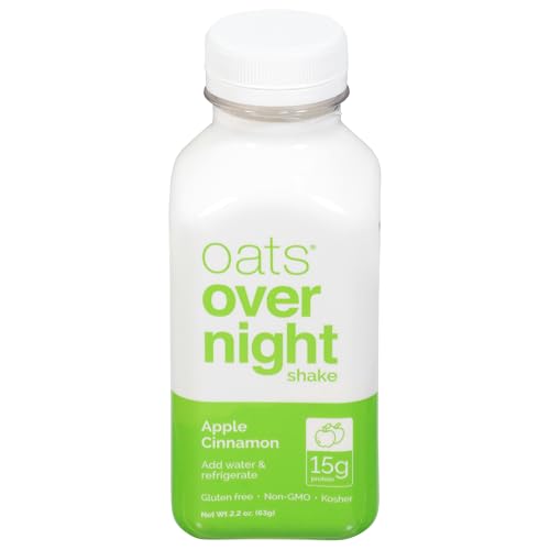 Oats Overnight Apple Cinnamon Protein Overnight Oatmeal Shake, Case of 10, 2.1 oz