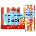 Sanpellegrino CIAO Blood Orange Sparkling Water, Case of 4, 6 Pack, 11.15 Fluid Ounce Cans