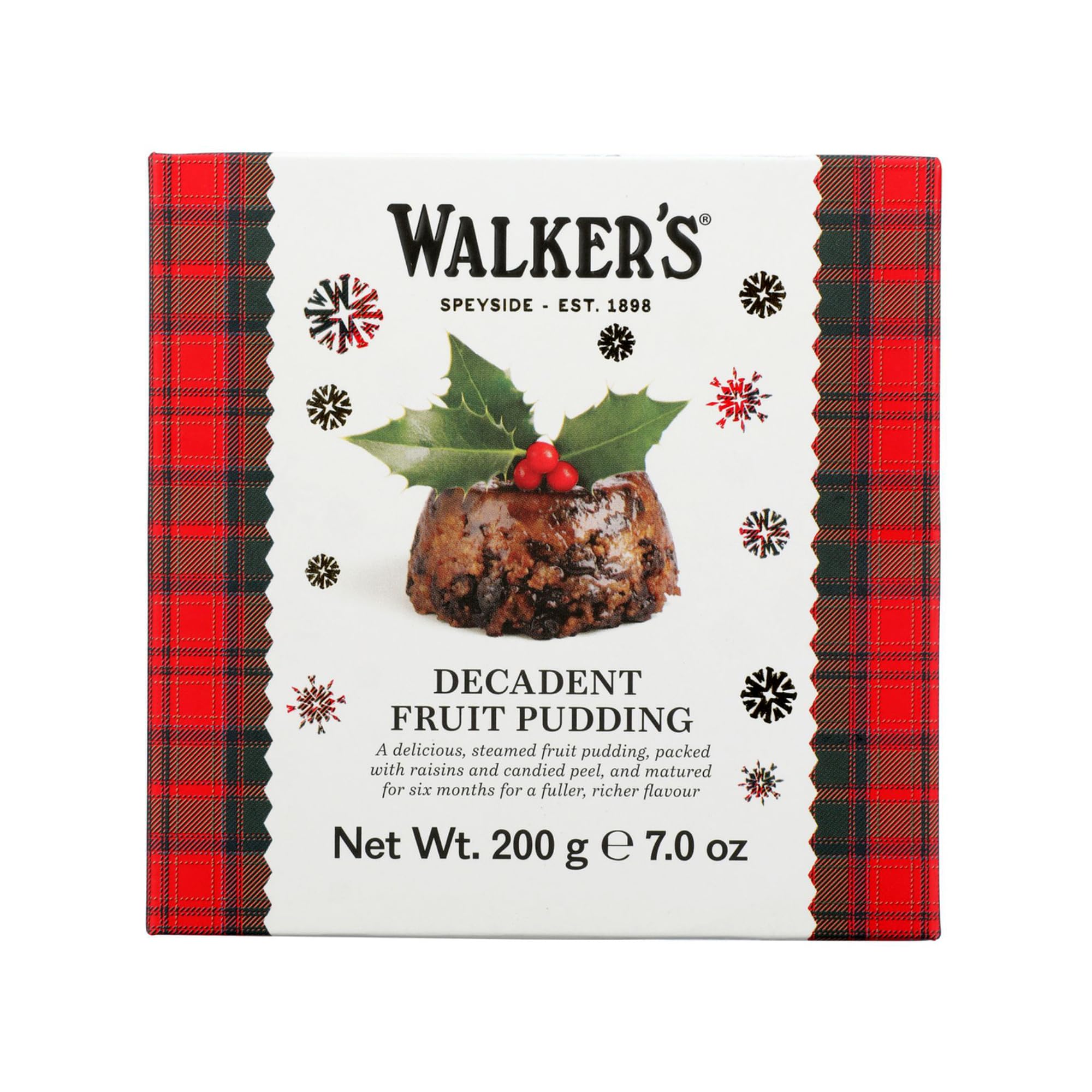 Walkers Shortbread Luxury Rich Fruit Plum Pudding, Case of 6, 7 oz Packages