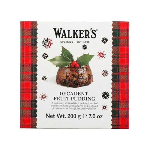 Walkers Shortbread Luxury Rich Fruit Plum Pudding, Case of 6, 7 oz Packages
