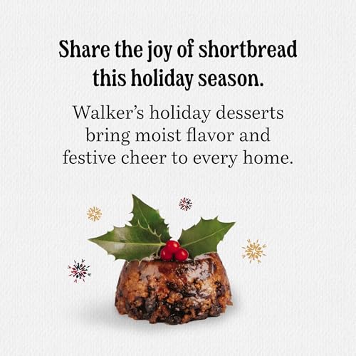 Walkers Shortbread Luxury Rich Fruit Plum Pudding, Case of 6, 7 oz Packages