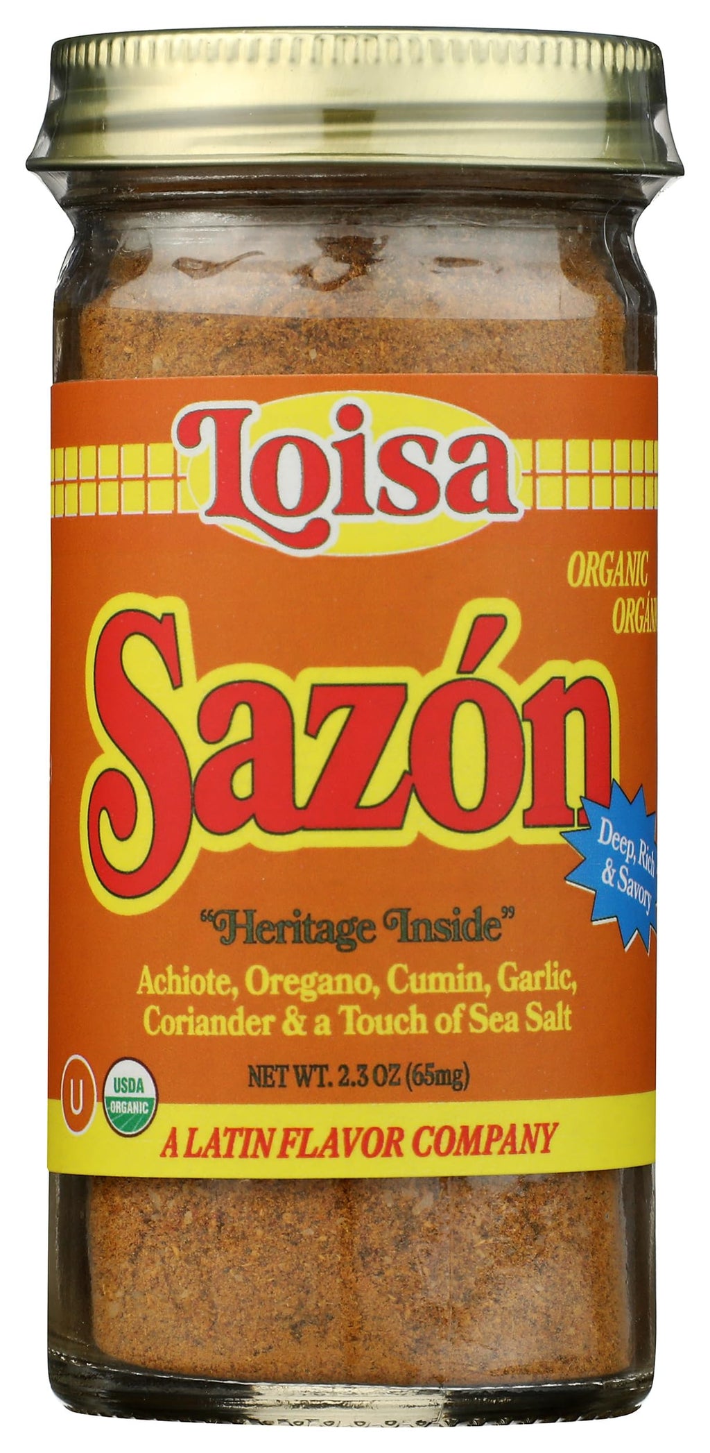Loisa Organic Sazon Seasoning, Case of 6, 2.3 oz Containers