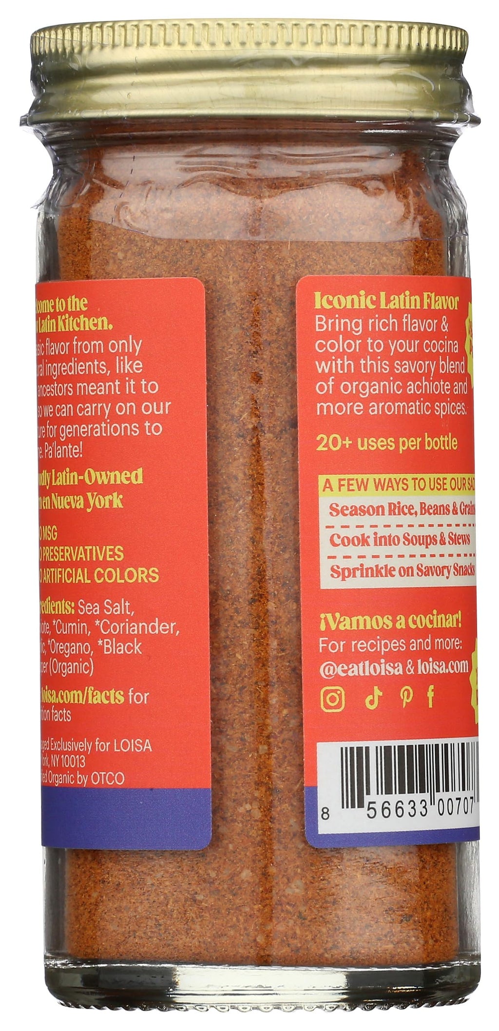 Loisa Organic Sazon Seasoning, Case of 6, 2.3 oz Containers