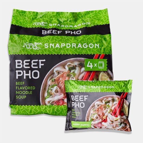 Snapdragon Beef Pho Vietnamese Instant Noodle Soup, Case of 4, 8.4 oz