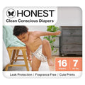 The Honest Company Pattern Play Diapers Size 7, 16 Count