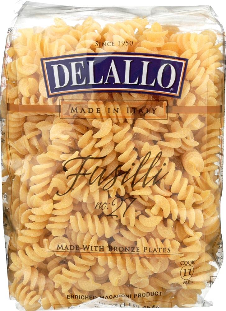 DeLallo Fusilli Pasta, Case of 8, 16 oz Bags