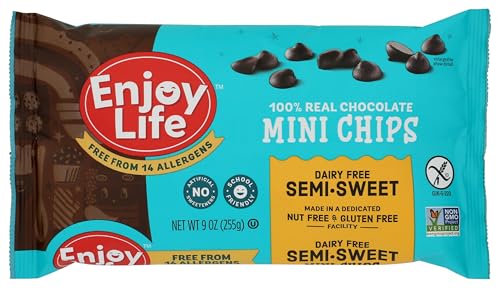 Enjoy Life Semi-Sweet Mini Chocolate Chips, Case of 12, 9 Ounce