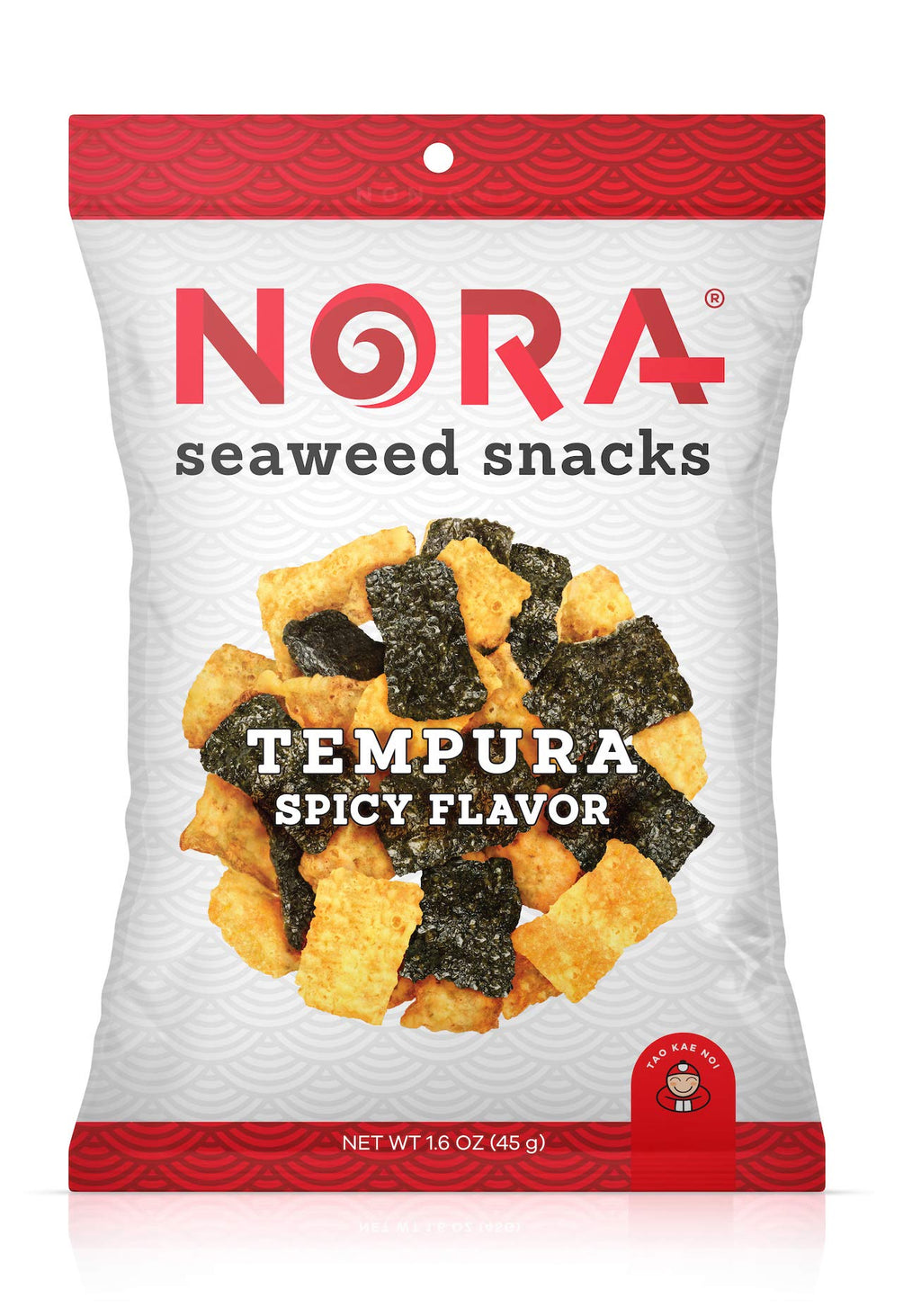 Nora Snacks Spicy Tempura Seaweed Snacks, Case of 12, 1.41 Ounce