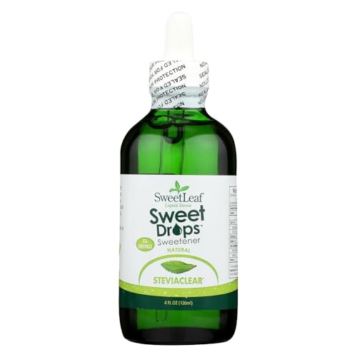 SweetLeaf Stevia Clear Sweet Drops Liquid Sweetener, Case of 6, 4 Fluid Ounce Bottles