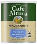 Cafe Altura Organic Regular Roast Decaf Ground Coffee, Case of 6, 10 Ounce Bags