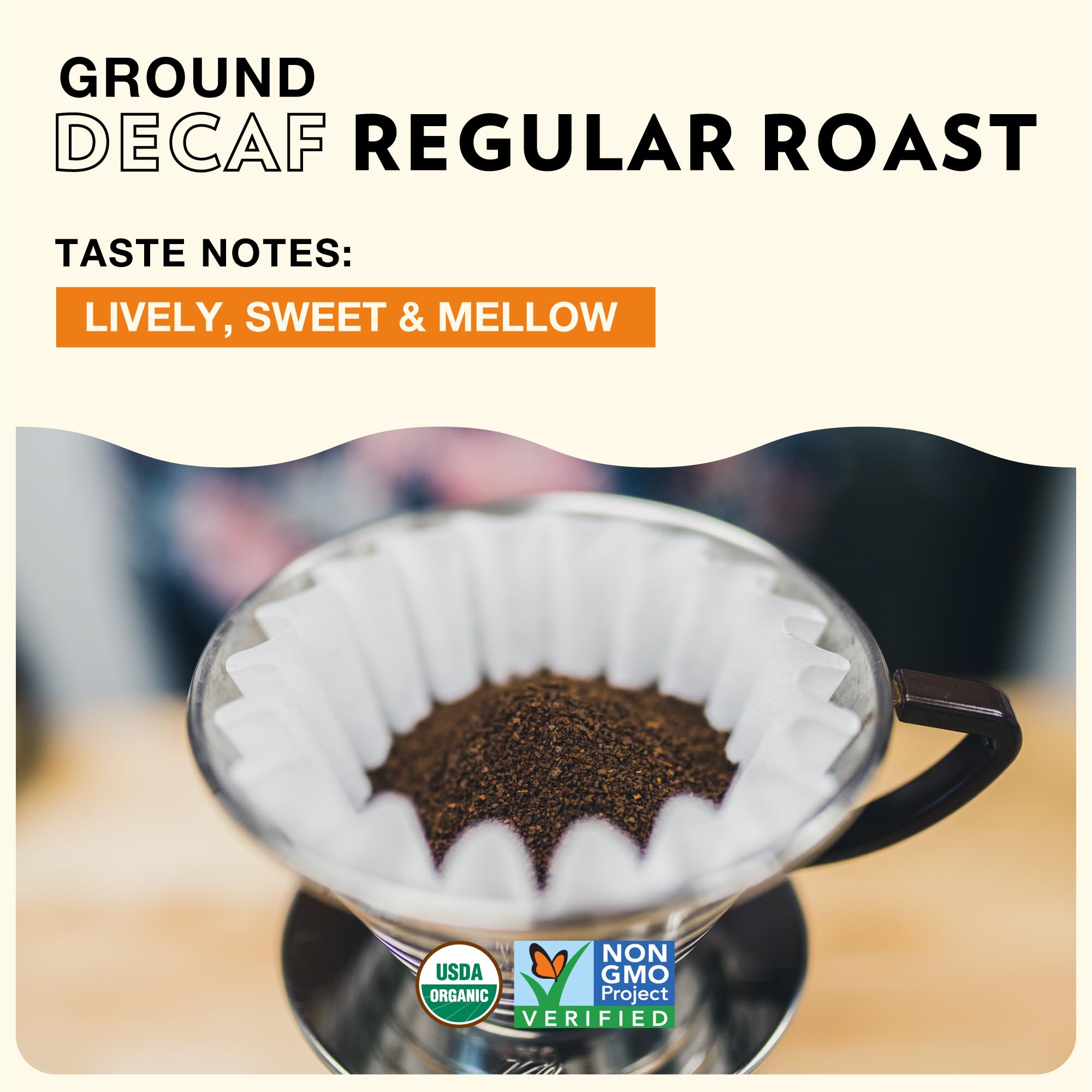 Cafe Altura Organic Regular Roast Decaf Ground Coffee, Case of 6, 10 Ounce Bags