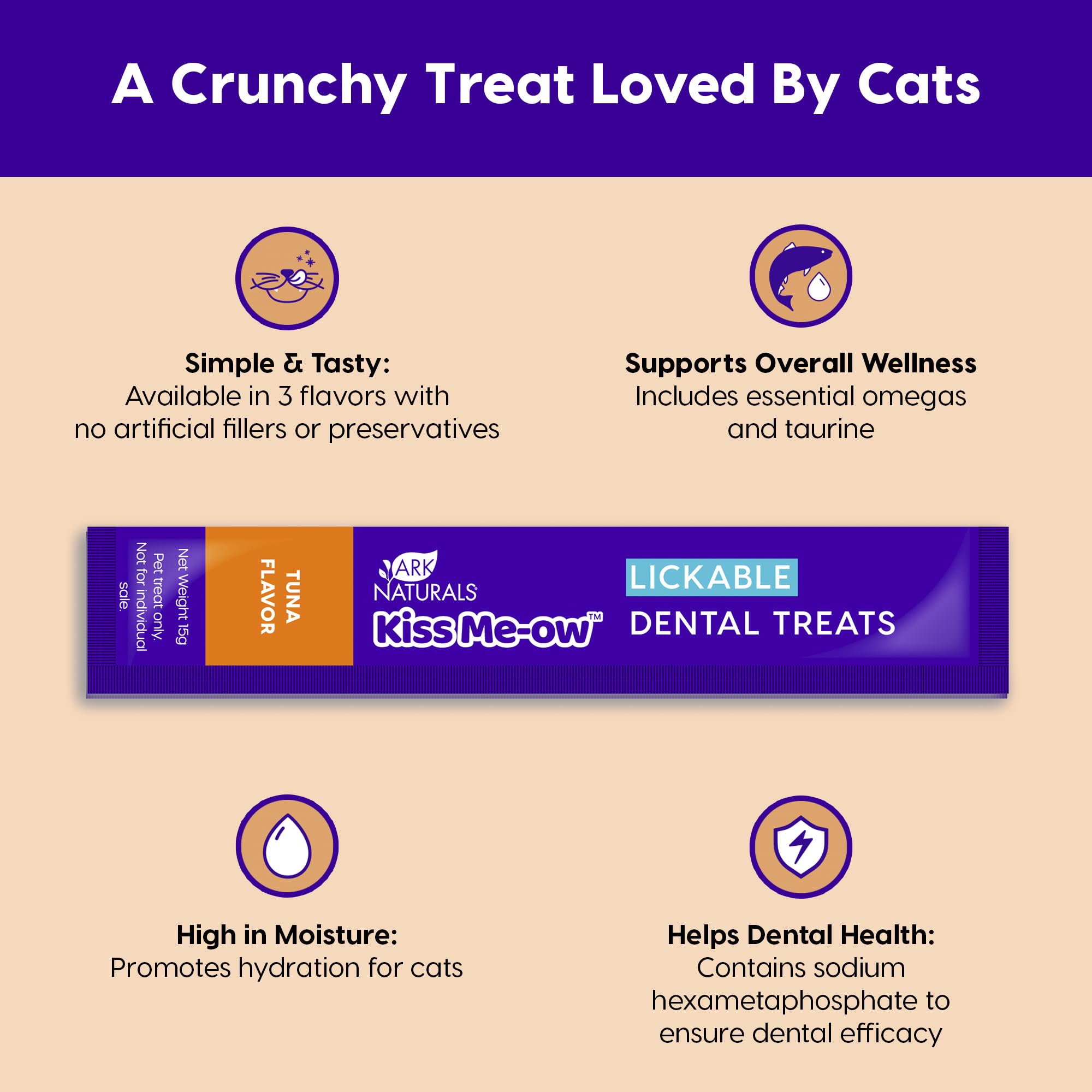 Ark Naturals Lickable Dental Treats K-Moist Tuna, Case Of 6, 2 Oz