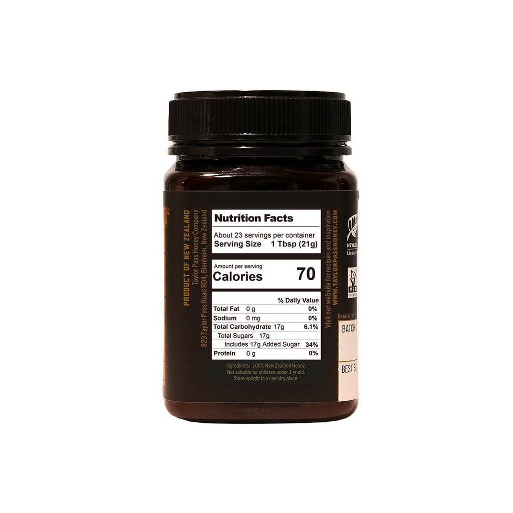 Taylor Pass Honey UMF 5+ Manuka Honey, Case Of 6, 17.6 Oz