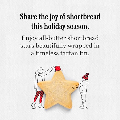 Walkers Shortbread Festive Stars Tin, Case Of 6, 9.2 Oz