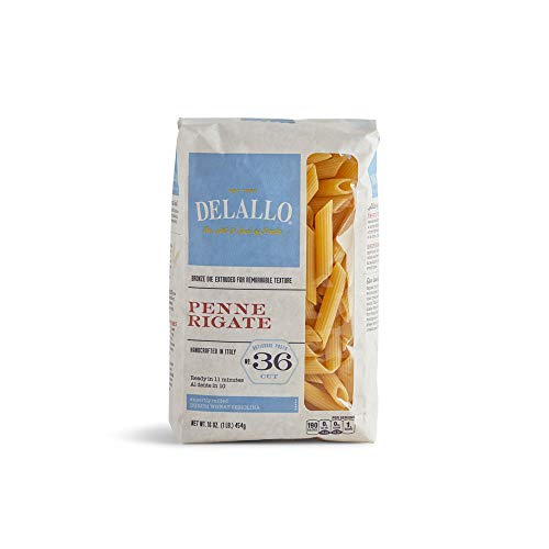 DeLallo Penne Rigate Pasta No. 36, Case Of 8, 16 Oz