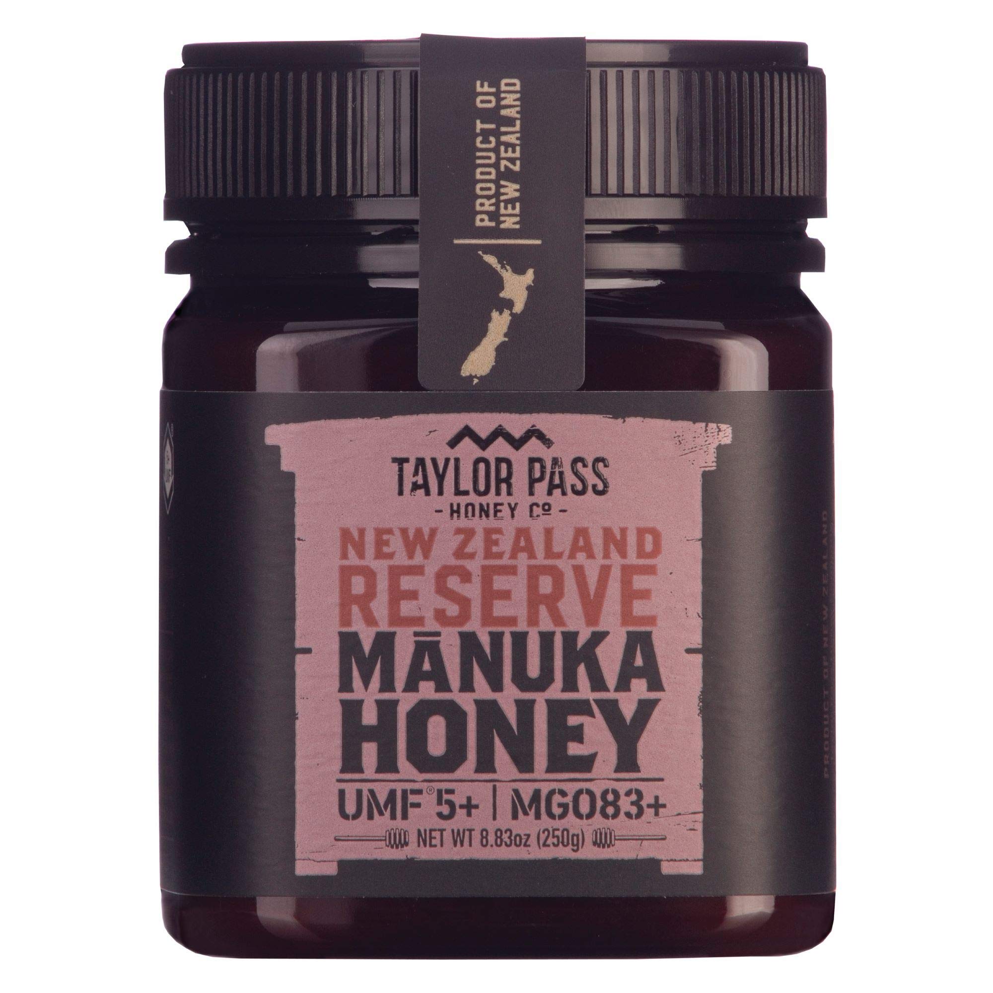 Taylor Pass Honey UMF 5+ Manuka Honey, Case Of 6, 8.83 Oz
