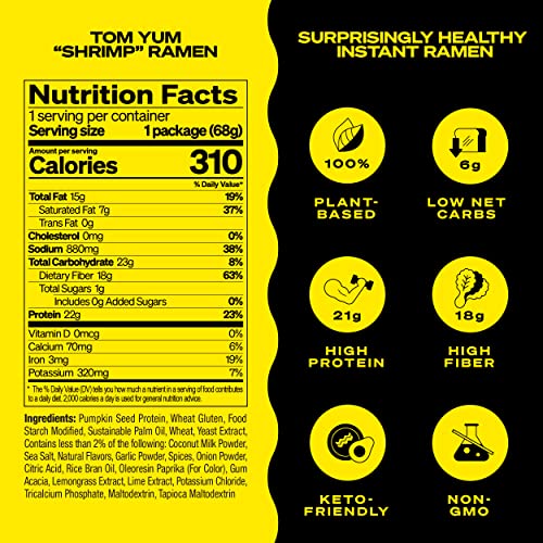 Immi Tom Yum Ramen, Case of 6, 2.6 Oz Packs