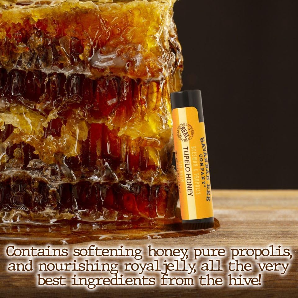 Savannah Bee Company Tupelo Honey Lip Balm, Case of 36, 0.15 Oz Tubes
