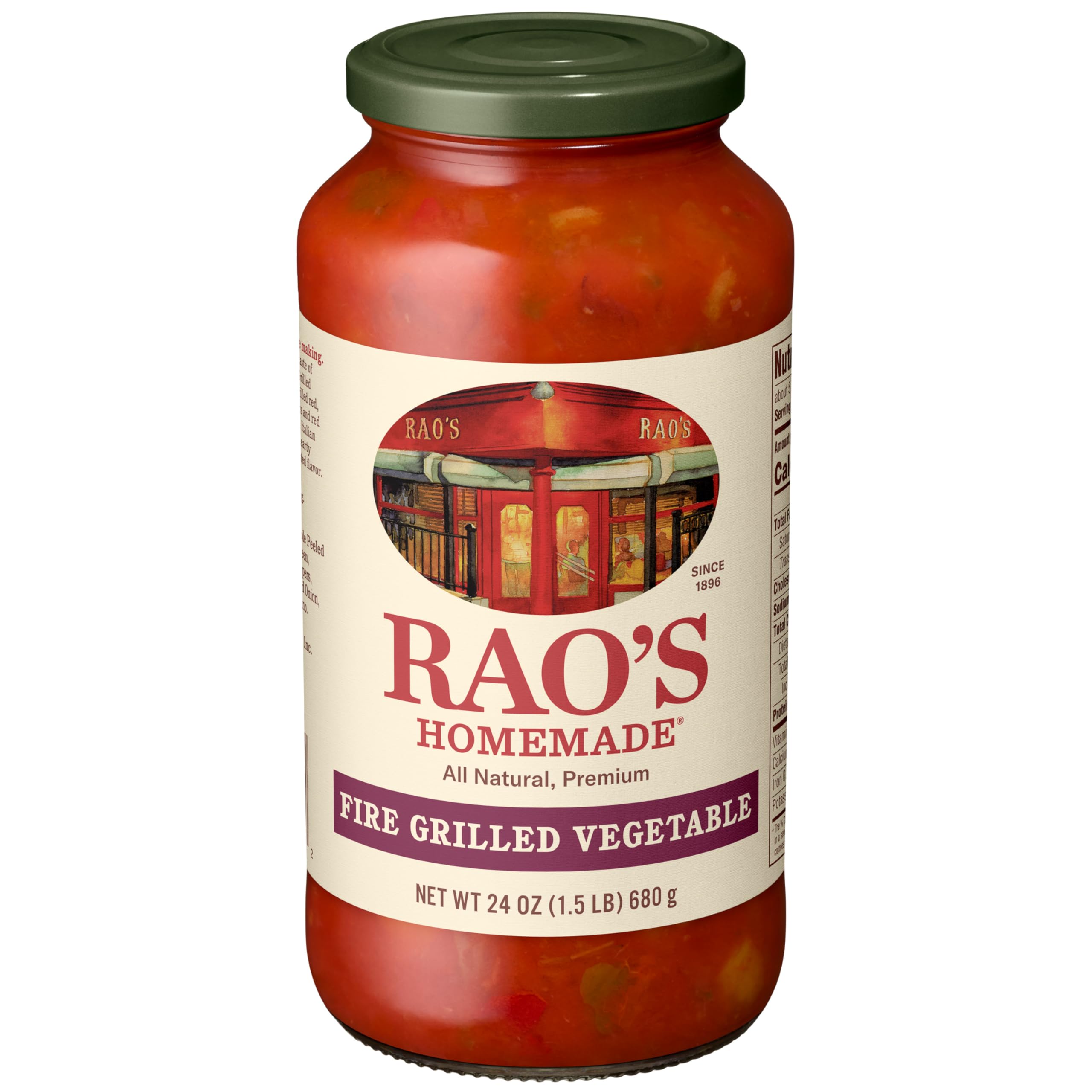 Rao's Homemade Fire Grilled Vegetable Pasta Sauce, Case of 12, 24 Oz Jars