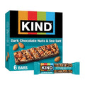 KIND Dark Chocolate Nuts and Sea Salt Snack Bars, Case of 6, 6 Count Boxes, 1.4 Oz Bars