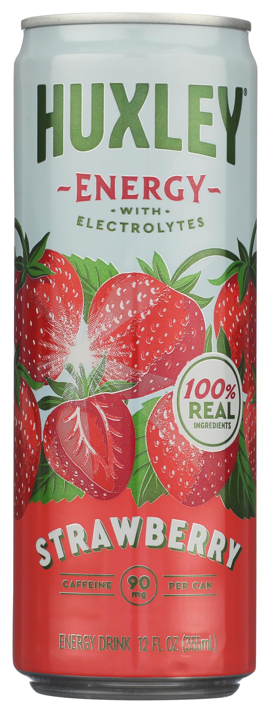 Huxley Strawberry Sequoia Energy Drink, Case of 12, 12 Fl Oz Cans