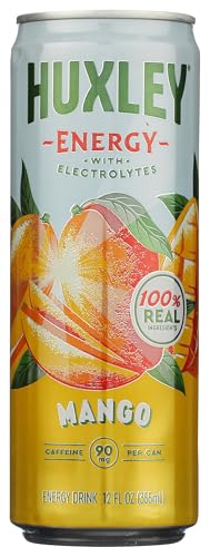 Huxley Mango Mesa Energy Drink, Case of 12, 12 Fl Oz Cans