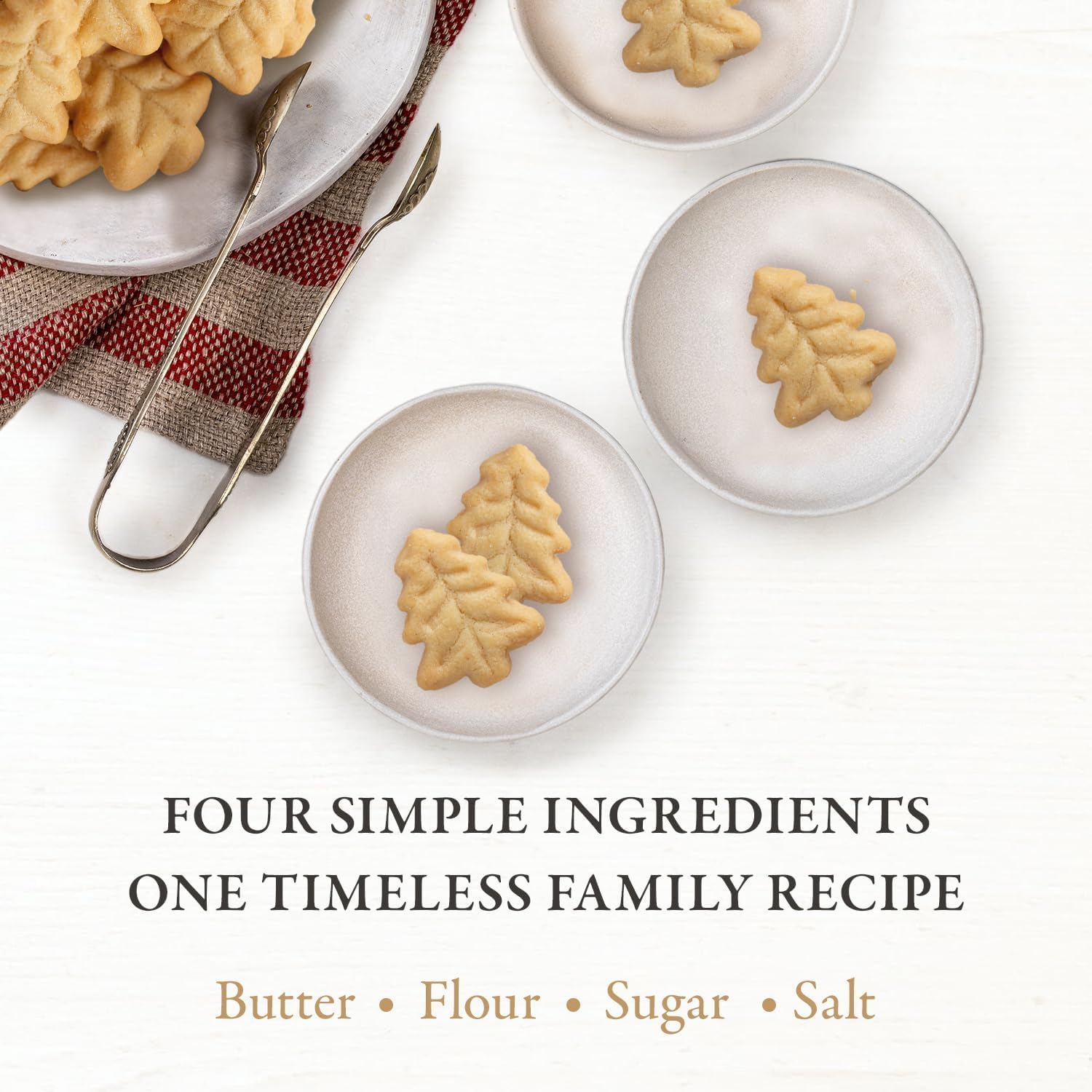 Walkers Shortbread Mini Festive Tree Shortbread, Case of 12, 4.4 oz Packs