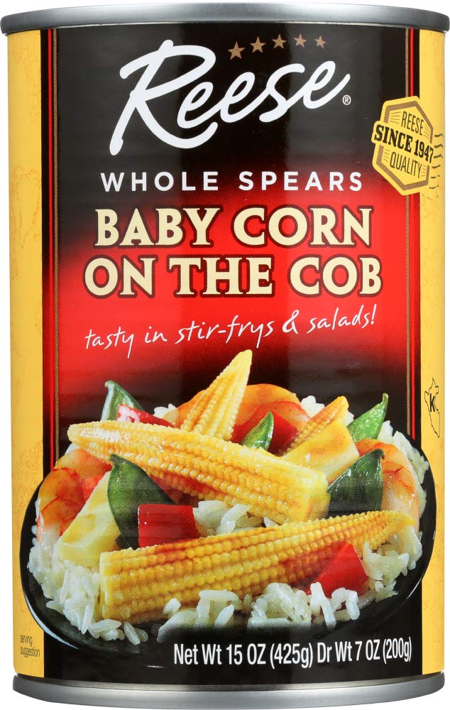 Reese Baby Corn On The Cob, Case of 12, 15 oz Cans