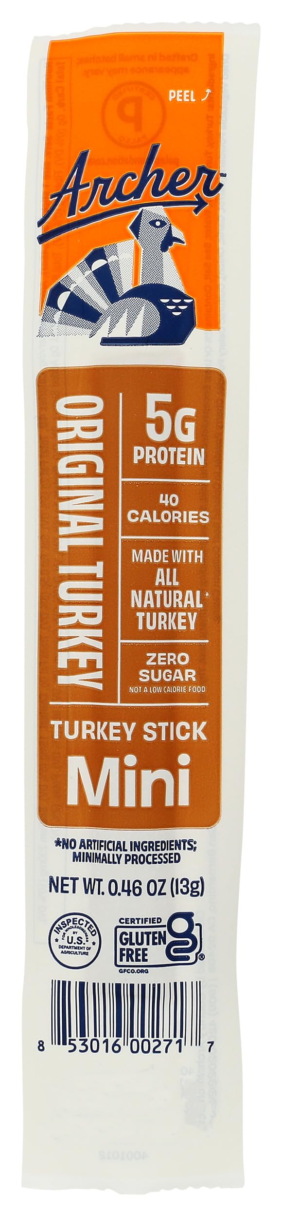 Country Archer Original Turkey Mini Jerky Sticks, Case of 6, 16 Count 7.36 Ounce Bags