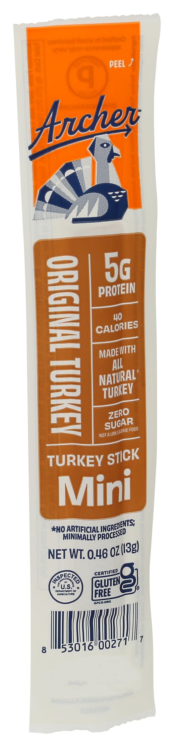 Country Archer Original Turkey Mini Jerky Sticks, Case of 6, 16 Count 7.36 Ounce Bags