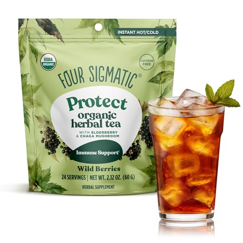 Four Sigmatic Organic Herbal Protect Tea, Case of 6, 2.12 oz Boxes