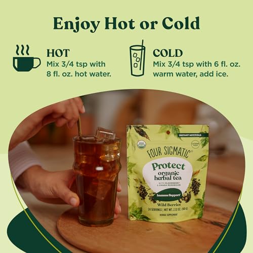 Four Sigmatic Organic Herbal Protect Tea, Case of 6, 2.12 oz Boxes