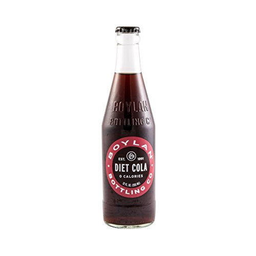 Boylan Bottling Diet Cola Soda, Case of 24, 12 Ounce Bottles
