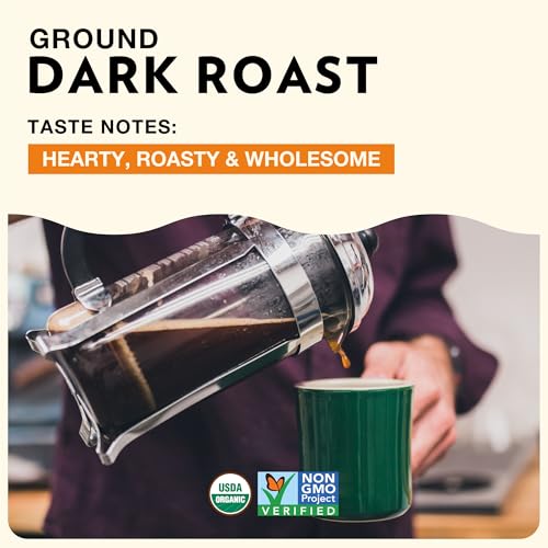 Cafe Altura Organic Dark Roast Ground Coffee, Case of 6, 10 Ounce Bags