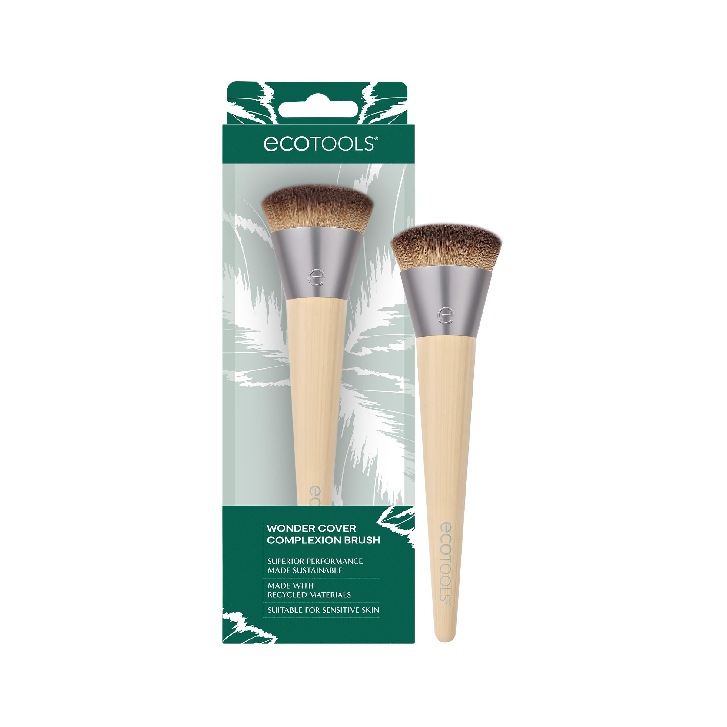 EcoTools Wonder Cover Complexion Makeup Brush, Case of 2, 1 Count Each