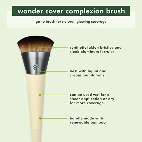 EcoTools Wonder Cover Complexion Makeup Brush, Case of 2, 1 Count Each