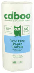 Caboo Paper Towels, Case of 8, 120-Sheet Rolls