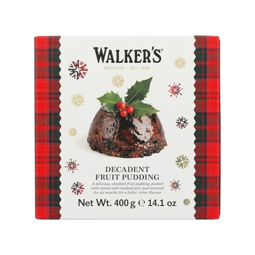 Walkers Shortbread Luxury Rich Fruit Christmas Pudding, Case of 6, 14.1 Ounce Packages