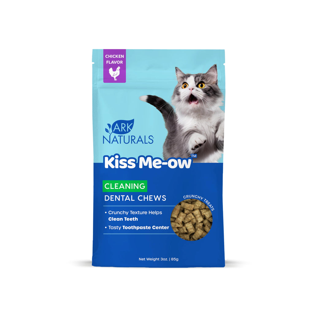 Ark Naturals Clean Chews Kiss Me-Ow Chicken Dental Chews, Case of 6, 3 Ounce Bags