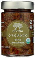 Divina Organic Olive Bruschetta, Case of 6, 6.7 Ounce Jars