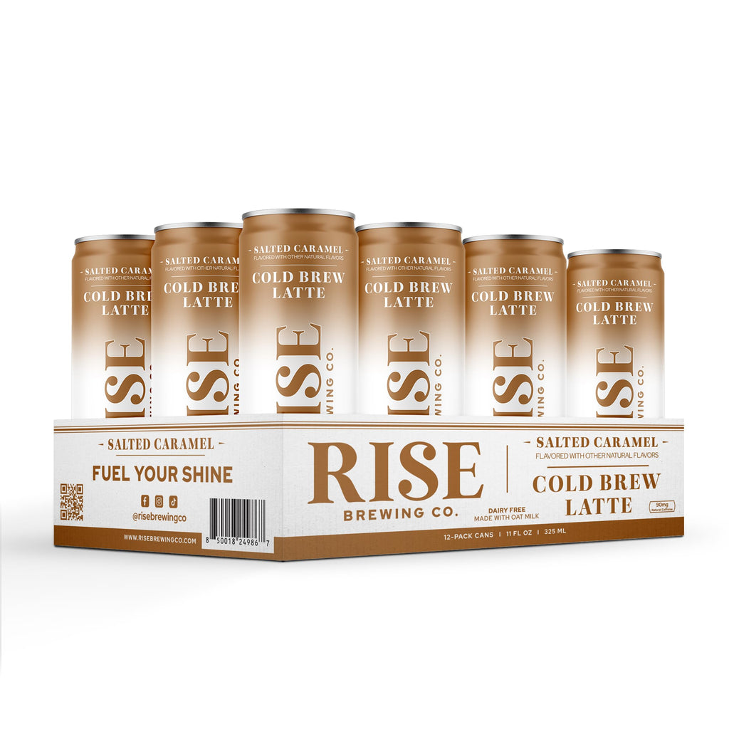 Rise Brewing Co. Salted Caramel Cold Brew Latte, Case of 12, 11 Fluid Ounce Cans