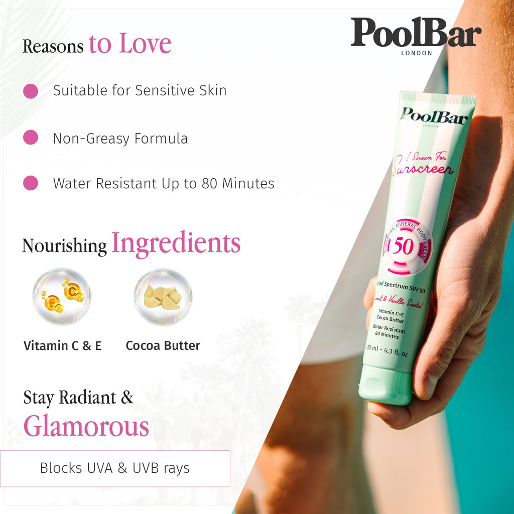 Poolbar SPF 30 Sunscreen Cream, 4.7 Ounces