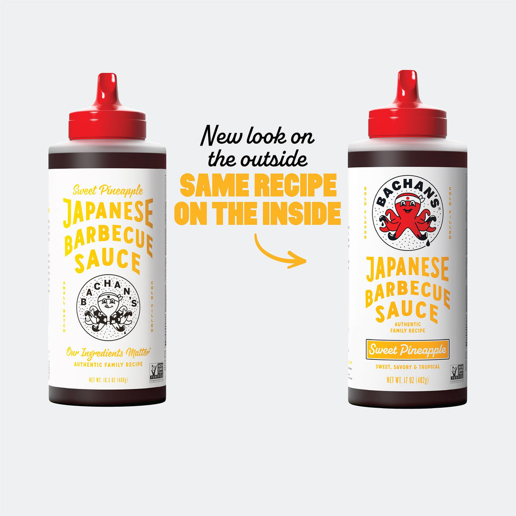 Bachan's Sweet Pineapple Japanese Barbecue Sauce, Case of 6, 16.5 Ounce Bottles