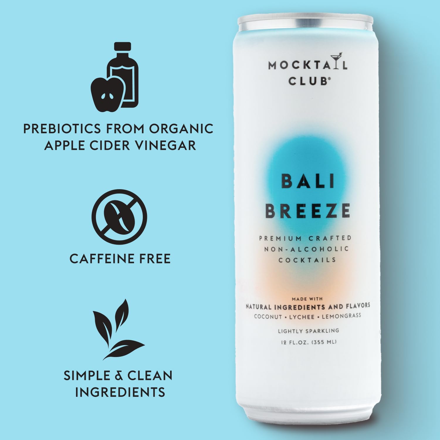 Mocktail Club Bali Breeze Mocktail, Case of 6, 4 Count, 12 Fluid Ounce Cans
