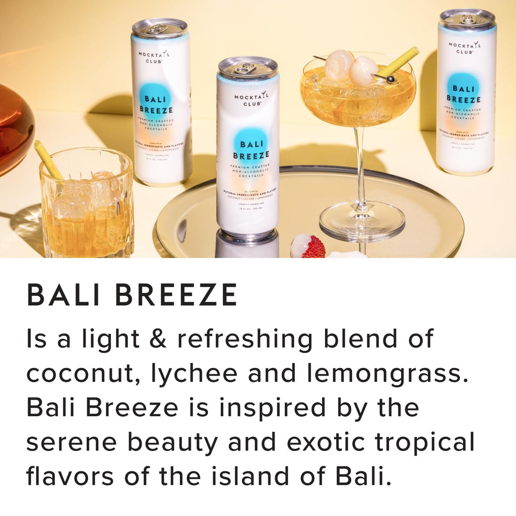 Mocktail Club Bali Breeze Mocktail, Case of 6, 4 Count, 12 Fluid Ounce Cans