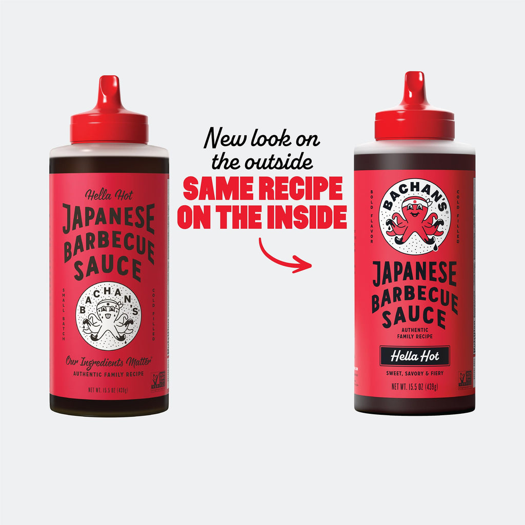 Bachan's Hella Hot Japanese BBQ Sauce, Case of 6, 15.5 Fluid Ounce Bottles