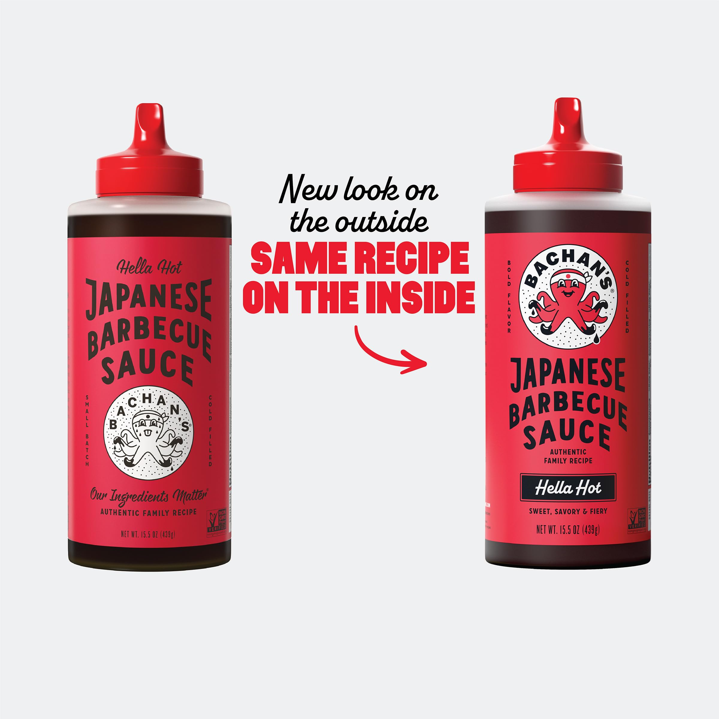 Bachan's Hella Hot Japanese BBQ Sauce, Case of 6, 15.5 Fluid Ounce Bottles