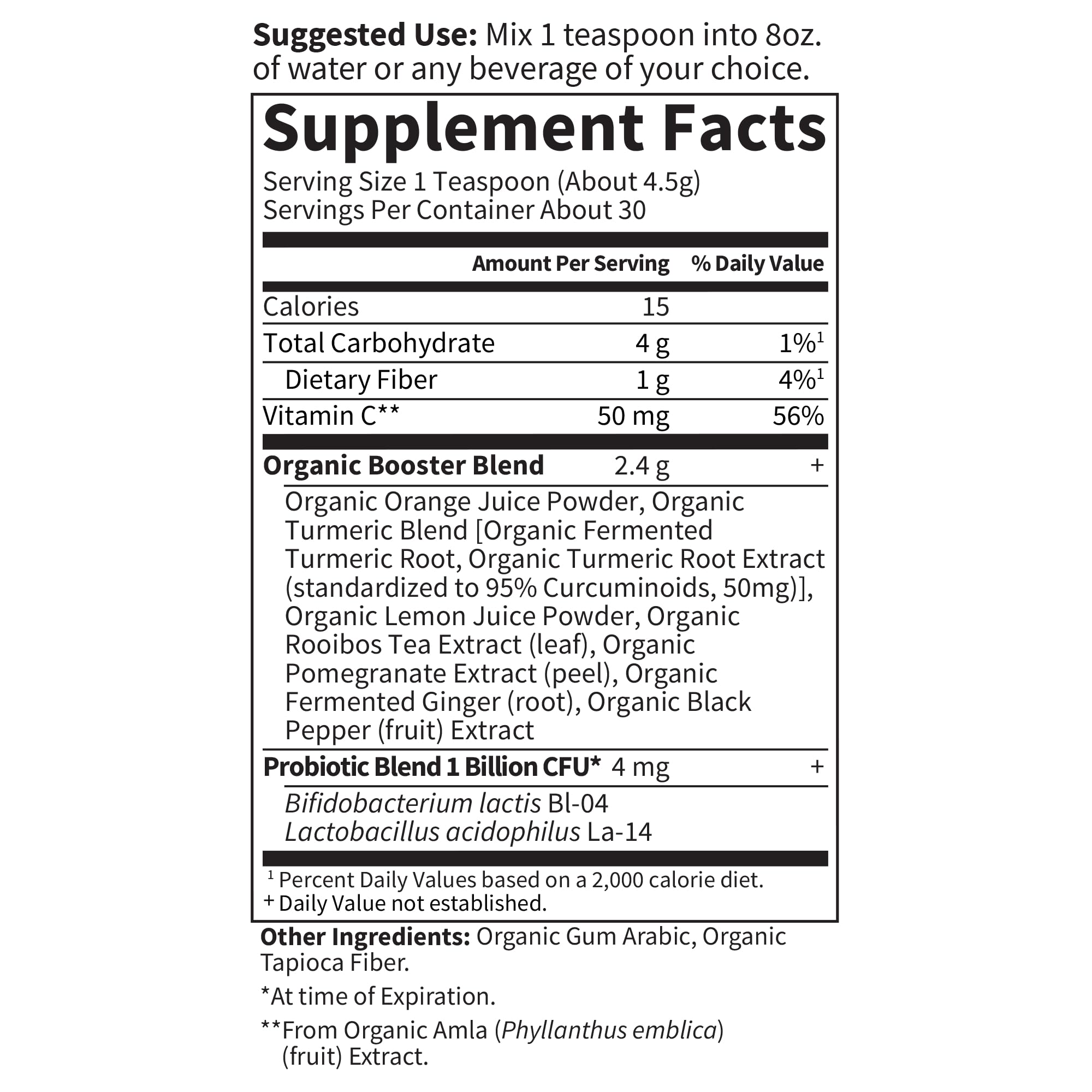 Garden of Life Organics Fermented Organic Turmeric Boost, 4.76 Ounce