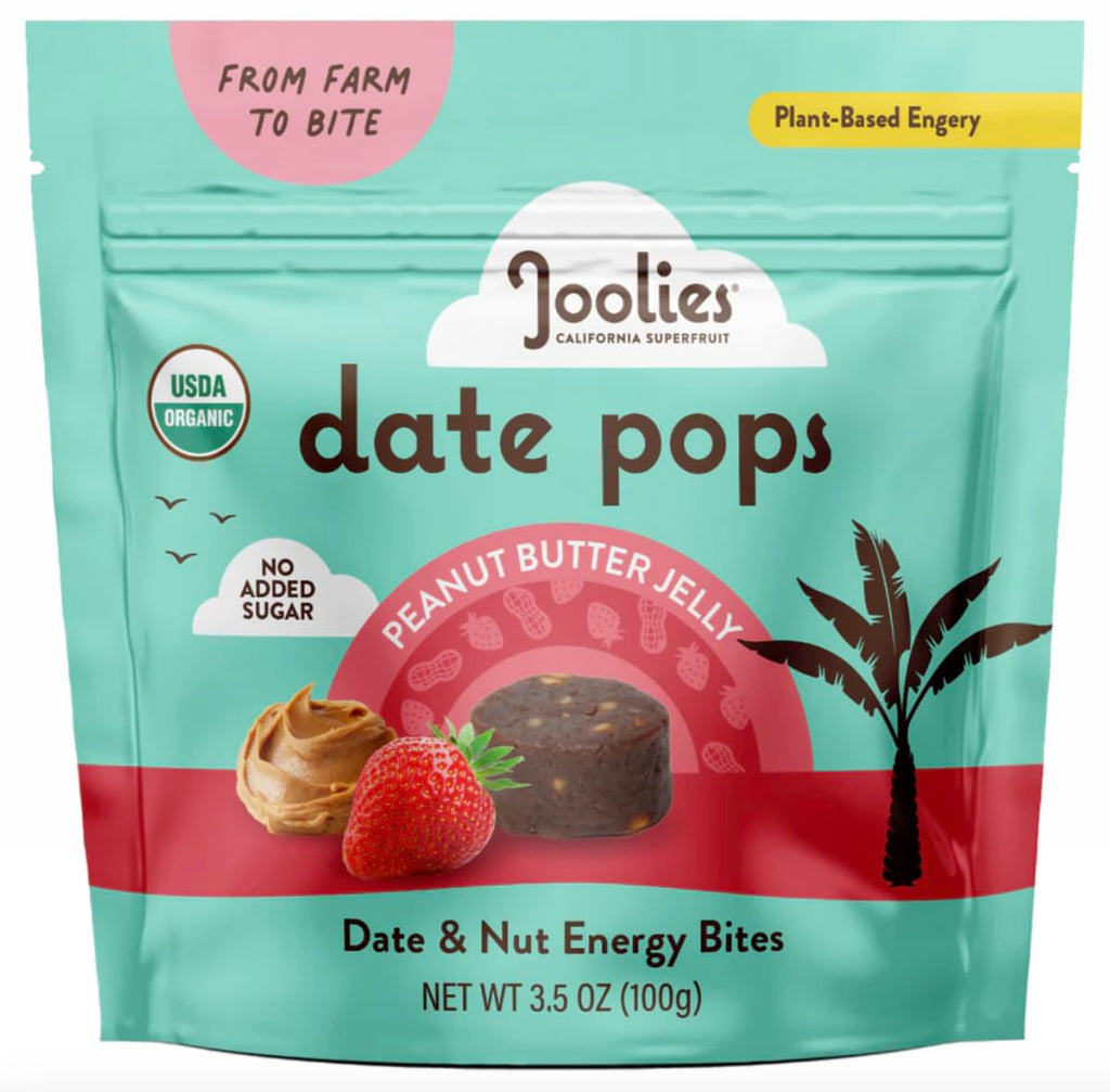 Joolies Organic Lemon Bar Date Pops, Case of 6, 3.5 Ounce Bags