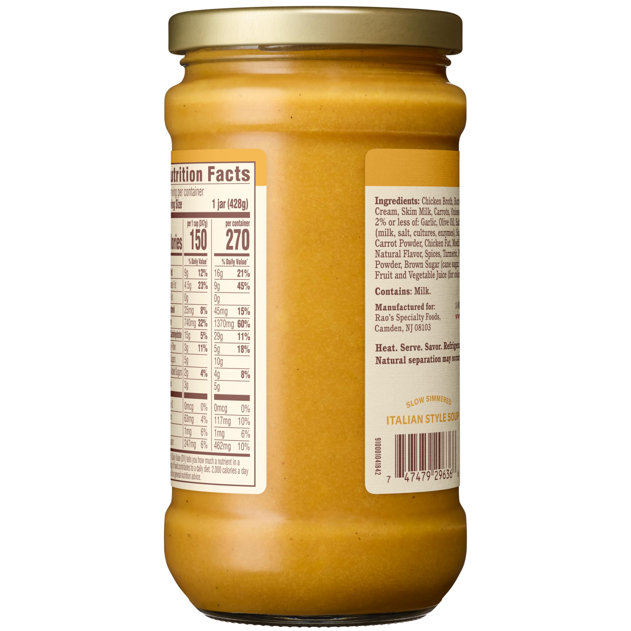 Rao's Butternut Squash Soup, Case of 6, 15.1 Ounce